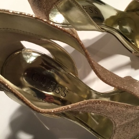 Elegant Guess Evening Heels, Gold - priced to sell - Picture 7 of 7